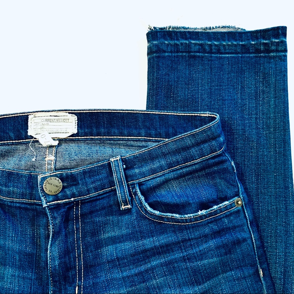SOLD ❌ Current/Elliott Straight Crop Release Hem Jean 27 - Picture 5 of 9